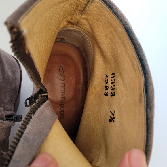 Gravity Pope Grey Suede Ankle Boots 👢 👌 😍 Size 7.5 - Picture 13 of 13